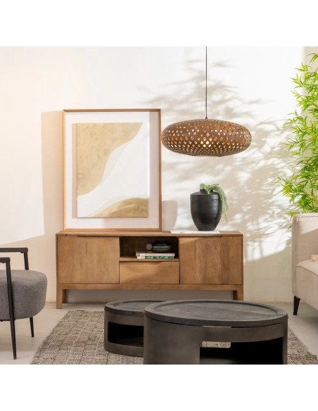 Meuble TV 2 portes, 1 tiroir et 1 niche Line