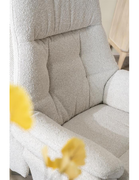 Fauteuil relax inclinable en tissu avec repose pied Salerno