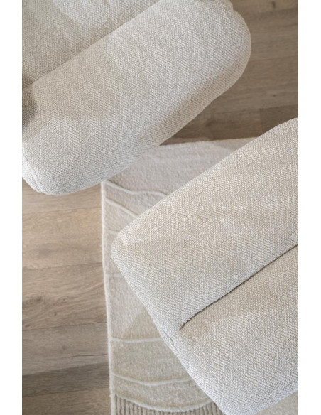 Fauteuil relax inclinable en tissu avec repose pied Salerno