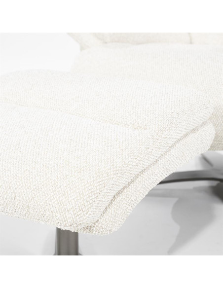 Fauteuil relax inclinable en tissu avec repose pied Salerno