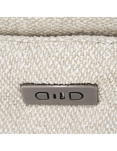 Fauteuil relax inclinable en tissu avec repose pied Salerno