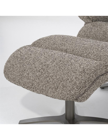 Fauteuil relax inclinable en tissu avec repose pied Salerno