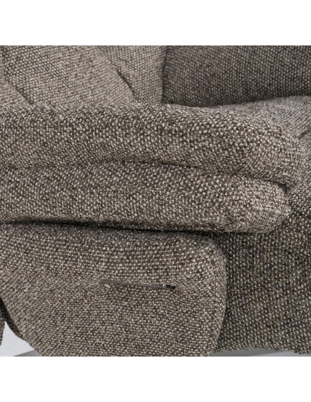 Fauteuil relax inclinable en tissu avec repose pied Salerno