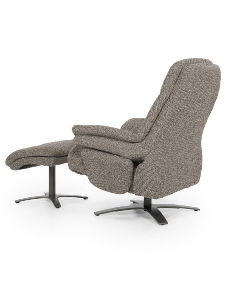 Fauteuil relax inclinable en tissu avec repose pied Salerno