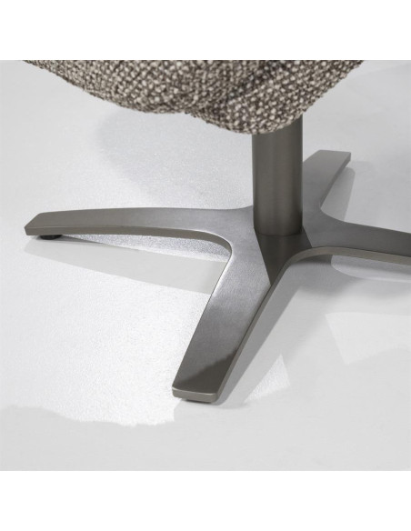 Fauteuil relax inclinable en tissu avec repose pied Salerno