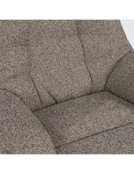 Fauteuil relax inclinable en tissu avec repose pied Salerno