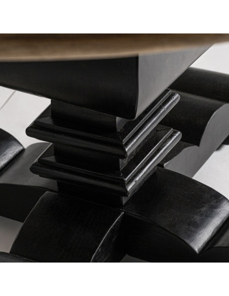 Table de repas ronde en manguier Kehrig