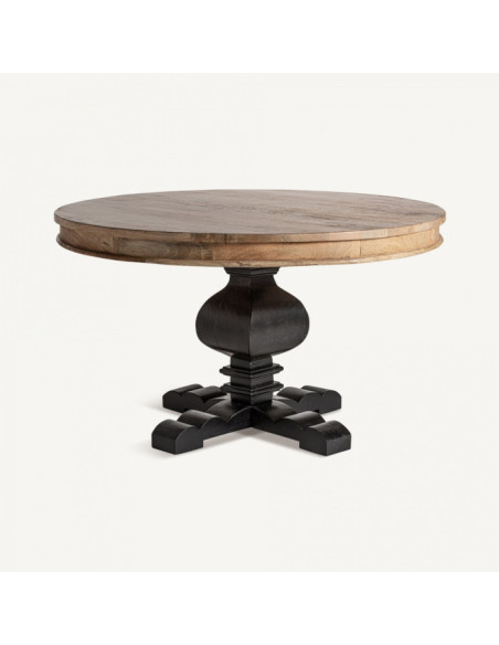 Table de repas ronde en manguier Kehrig