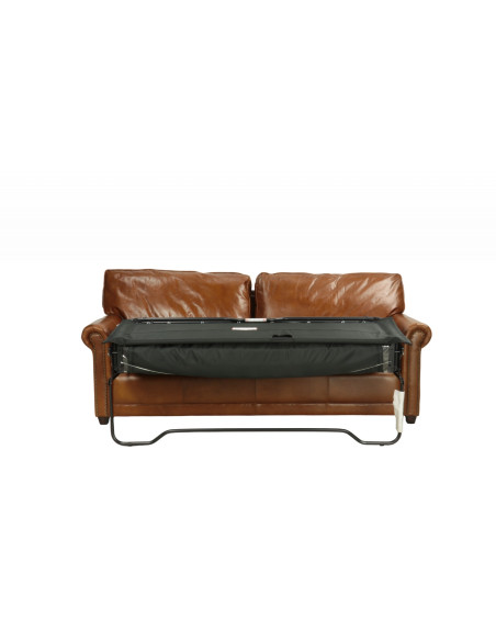 Canapé convertible en cuir véritable Oregon
