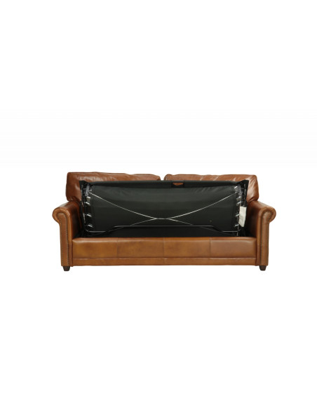 Canapé convertible en cuir véritable Oregon