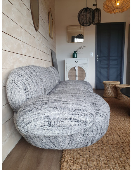 Grand canapé Design en tissu chiné Barkley
