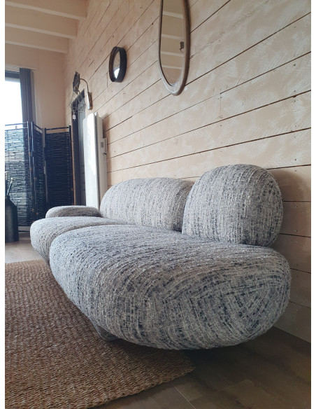 Grand canapé Design en tissu chiné Barkley