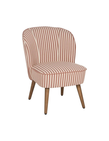 Fauteuil rétro en tissu rayé