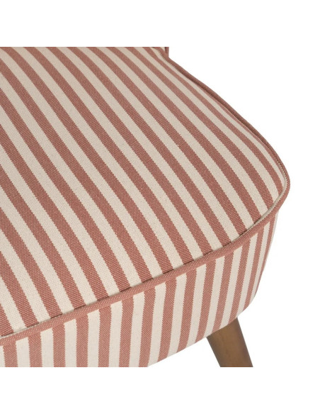 Fauteuil rétro en tissu rayé