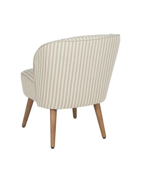 Fauteuil rétro en tissu rayé