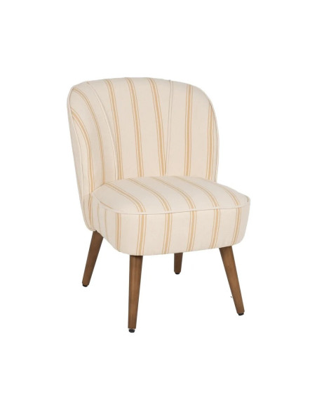 Fauteuil rétro en tissu rayé