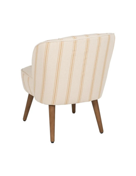 Fauteuil rétro en tissu rayé