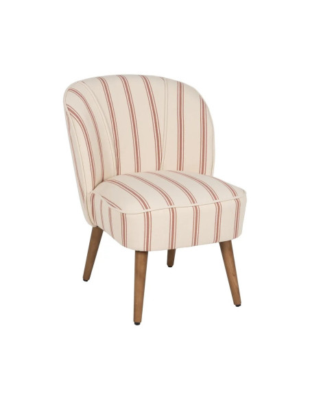 Fauteuil rétro en tissu rayé