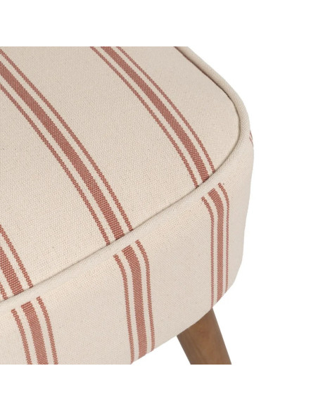 Fauteuil rétro en tissu rayé