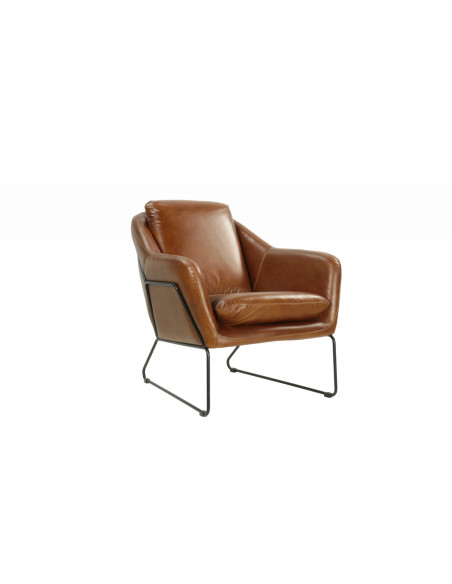 Fauteuil en cuir véritable Majestic