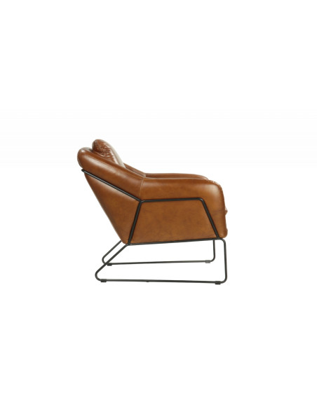 Fauteuil en cuir véritable Majestic