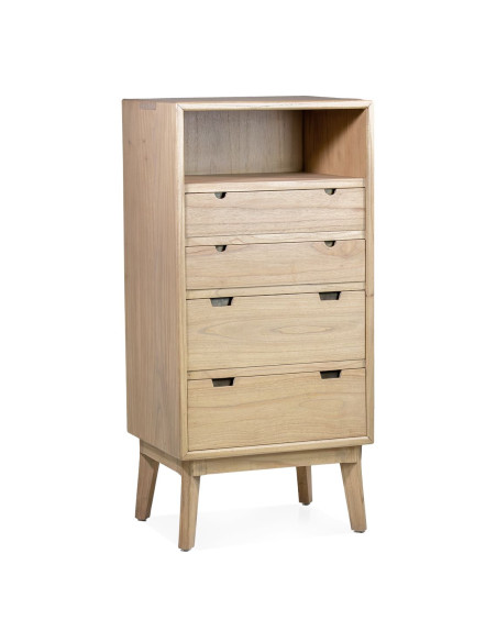 Commode haute en bois style scandinave
