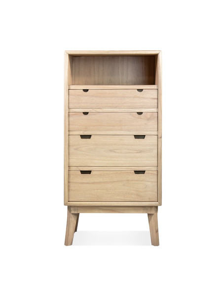 Commode haute en bois style scandinave