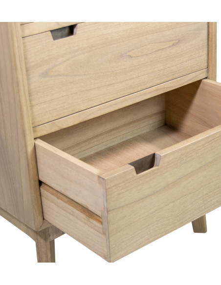 Commode haute en bois style scandinave