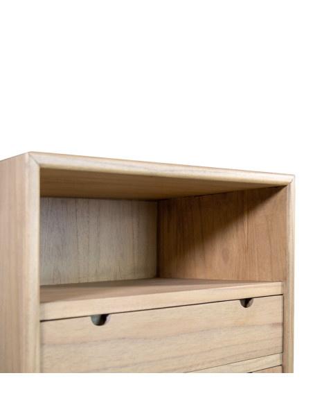 Commode haute en bois style scandinave