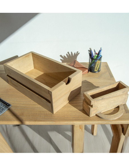 Bureau deux tiroirs et un rangement Artic