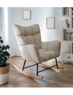 Rocking-chair en tissu...
