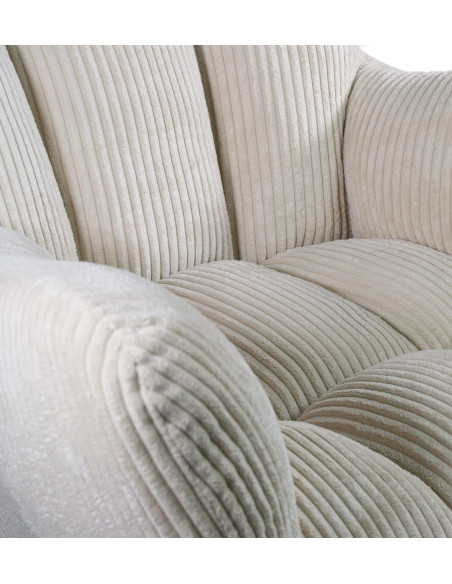 Rocking-chair en tissu velours côtelé