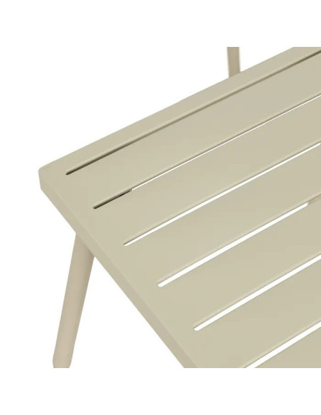 Ensemble de jardin deux chiliennes et une table beige