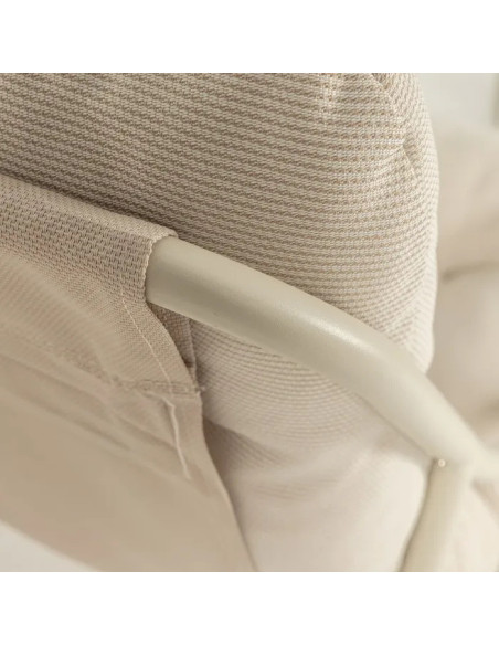 Ensemble de jardin deux chiliennes et une table beige