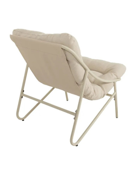 Ensemble de jardin deux chiliennes et une table beige