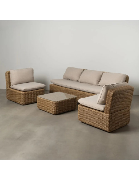 Ensemble de jardin 4 pièces structure en aluminium