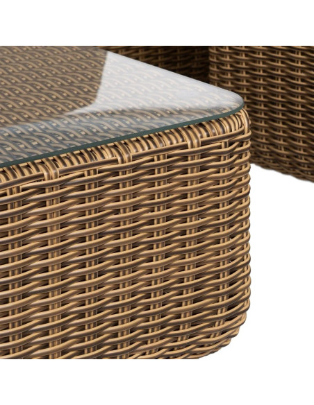 Ensemble de jardin 4 pièces structure en aluminium