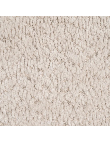 Canapé rectiligne en tissu beige et pieds bois