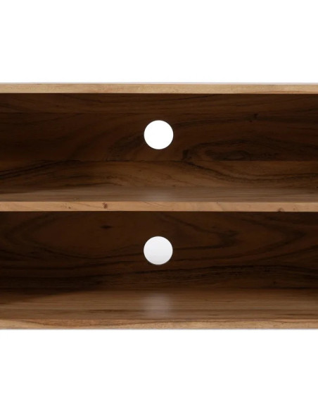 Grand meuble TV en bois d'acacia et métal 200cm