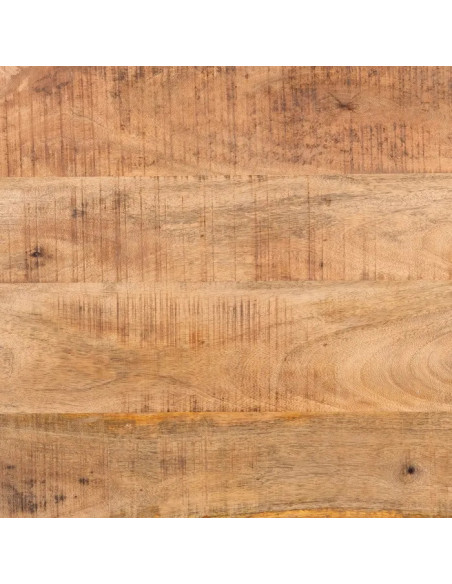 Bureau 2 tiroirs en manguier et métal