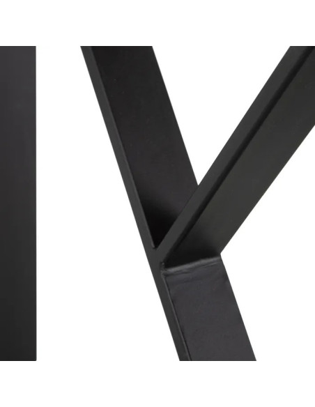 Bureau 2 tiroirs en manguier et métal