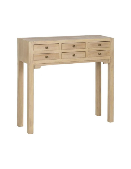 Console naturelle style asiatique avec tiroirs