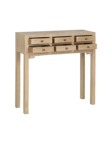 Console naturelle style asiatique avec tiroirs