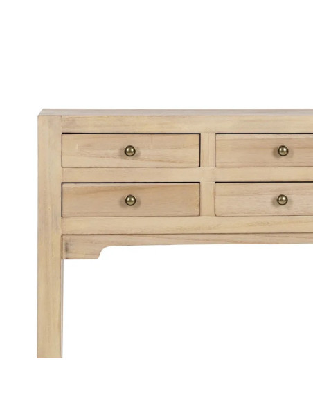 Console naturelle style asiatique avec tiroirs