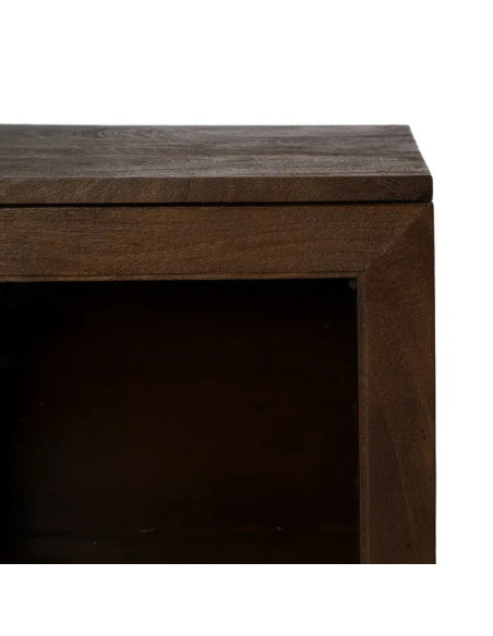 Bahut en manguier teinté 4 portes en verre