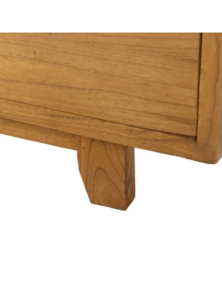 Meuble TV en bois de mindi avec tiroirs et portes