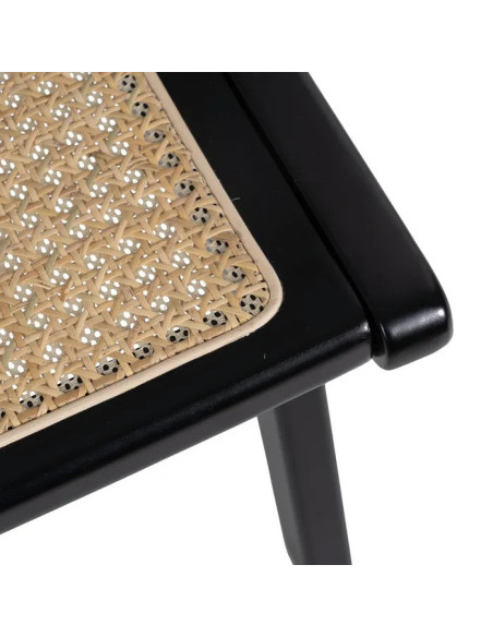 Fauteuil lounge en hévéa et rotin