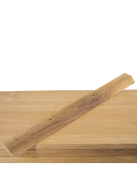 Console murale 3 tiroirs et 2 niches en teck