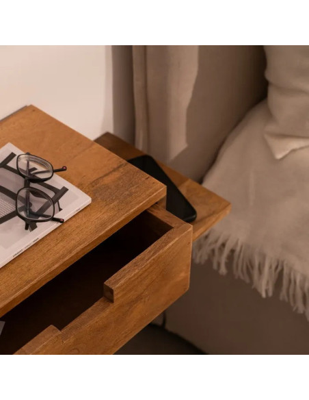 Lot de 2 chevets muraux en manguier