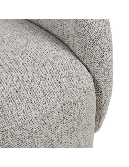 Fauteuil design et pivotant en tissu chiné